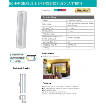 Panik lampa LED 16W HL308L MALDINI-3