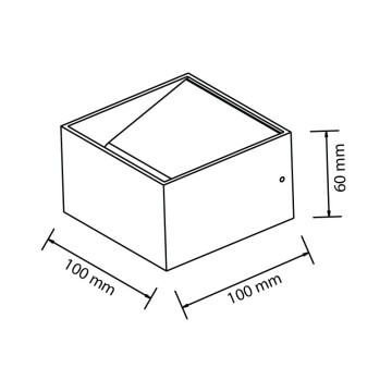 Zidna LED lampa TRUVA 8W 4200K bela
