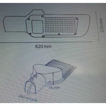 LED ulična svetiljka 100W ORLANDO-100 6400K