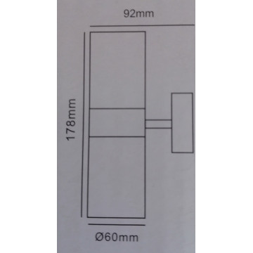 Baštenska zidna lampa 2xGU10 M950011 mat crna