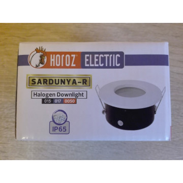 Rozetna - ugradna lampa SARDUNYA-R bela IP65