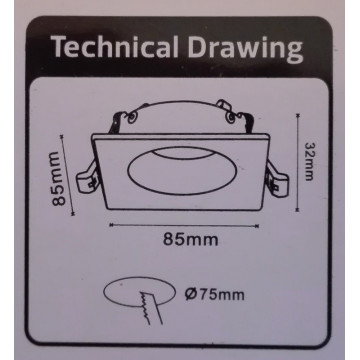 Rozetna metalna KARANFIL-S bela