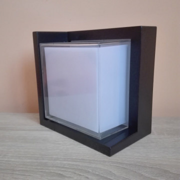 Baštenska zidna LED lampa SUGA-12/SC 12W 4200K crna