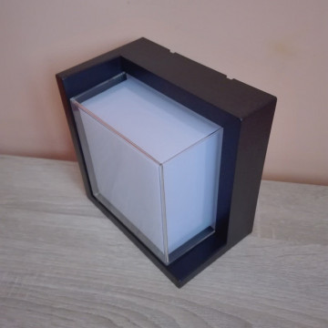 Baštenska zidna LED lampa SUGA-12/SC 12W 4200K crna