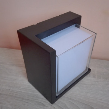 Baštenska zidna LED lampa SUGA-12/SC 12W 4200K crna