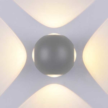 Baštenska zidna LED lampa WL7492 4W 4000K siva