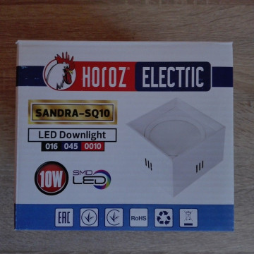 Nadgradna LED svetiljka Sandra-SQ 10W bela