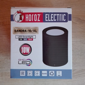 Nadgradna LED svetiljka Sandra 10W XL crna