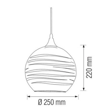 Visilica LASER - SPHERE 3D staklo - hrom
