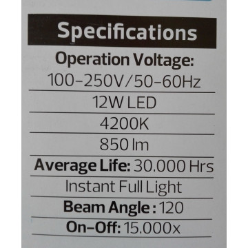 Kupatilska led zidna lampa 12W 4200K hrom IP45 ANKA-12