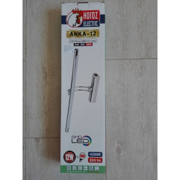 Kupatilska led zidna lampa 12W 4200K hrom IP45 ANKA-12