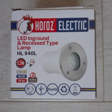 Spoljna LED lampa za ugradnju u beton HL940L SAFIR plava svetlost