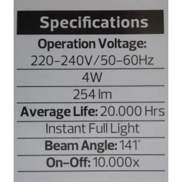 LED strela 30cm SIGMA-4 HL2001L 4w 6400K sa prekidačem