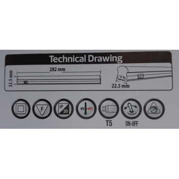 LED strela 30cm SIGMA-4 HL2001L 4w 6400K sa prekidačem