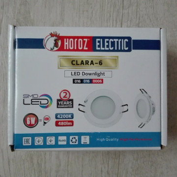 LED panel ugradni 6W CLARA-6 HL687LG 4200K stakleni
