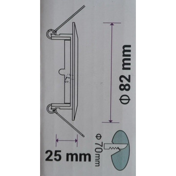 Rozetna metalna OT5070 bela
