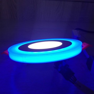 LED panel ugradni okrugli M3UO-D 3+3W plava+6500K