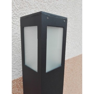 Baštenska stubna lampa 80 cm KAVAK/SQ-5 crna