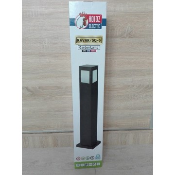 Baštenska stubna lampa 80 cm KAVAK/SQ-5 crna
