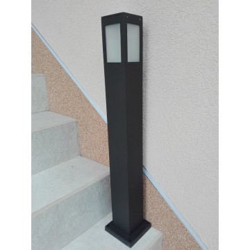 Baštenska stubna lampa 80 cm KAVAK/SQ-5 crna