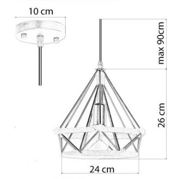Visilica vintage CRAB metalna crna
