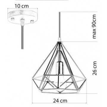 Visilica vintage BRISK metalna crna