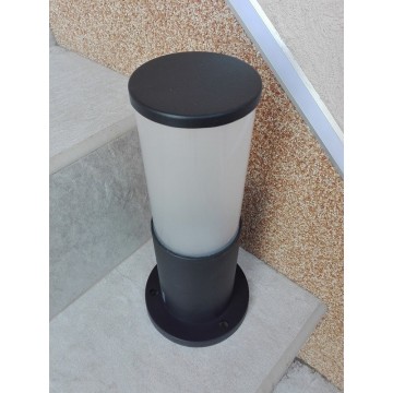 Baštenska stubna lampa 30 cm KAVAK-3 crna