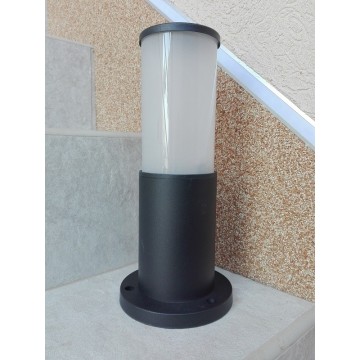 Baštenska stubna lampa 30 cm KAVAK-3 crna