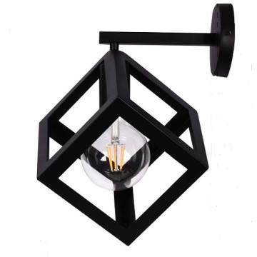 Zidna lampa KOCKA metalna crna