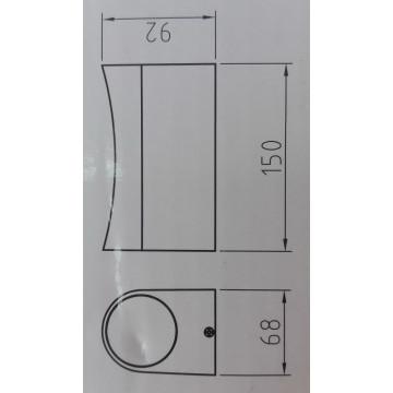Baštenska zidna lampa WL7446 crna