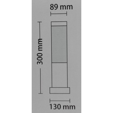 Baštenska stubna lampa 30 cm KAVAK-3 crna