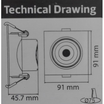 LED rozetna usmeriva 7W MAYA-7 6400K bela