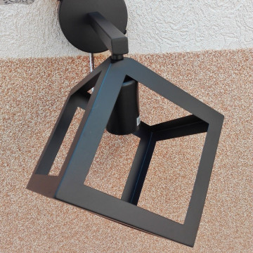 Zidna lampa KOCKA metalna crna