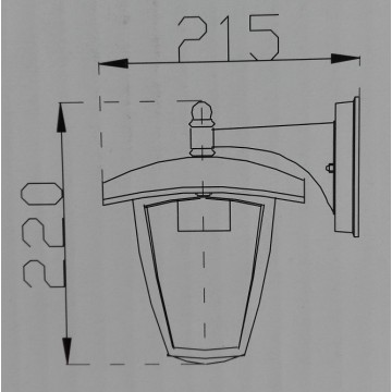Fenjer zidni GD9303 crni