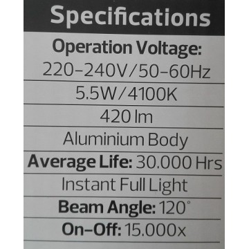 Baštenska zidna LED lampa 5,5 W HL238L MESE