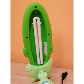 Dečija radna lampa HL036 zelena maca sa satom