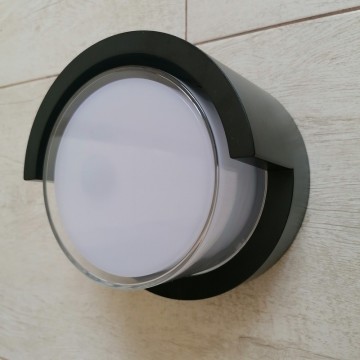 Baštenska zidna LED lampa SUGA-12/RC 4200K crna