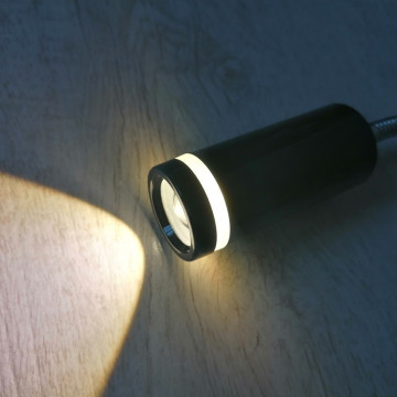 Zidna LED lampa MARTI HL008L 3W 3000K sa prekidačem crna