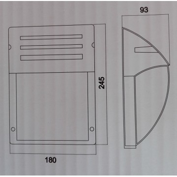 Baštenska zidna lampa 1XE27 BOSS braon
