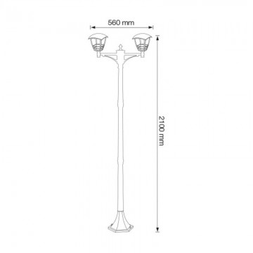 Fenjer stubni 210 cm NAR-6 crni