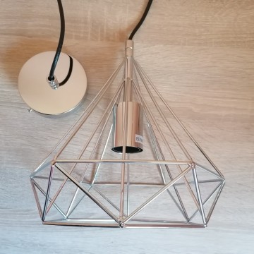 Visilica vintage CAGE-1R metalna hrom