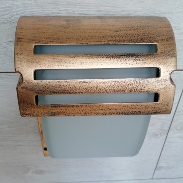 Baštenska zidna lampa 1XE27 BOSS braon