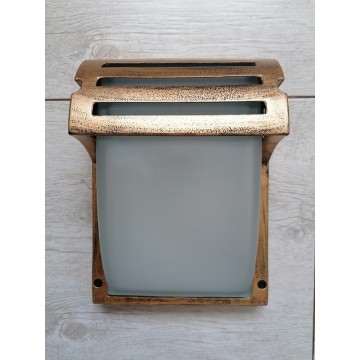 Baštenska zidna lampa 1XE27 BOSS braon