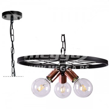 Luster visilica vintage ROBI metalna crna