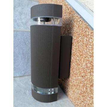 Baštenska zidna lampa 2xGU10 M037 B - braon