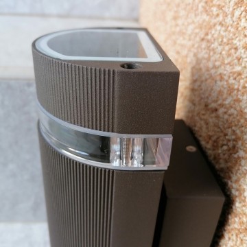 Baštenska zidna lampa 2xGU10 M037 B - braon