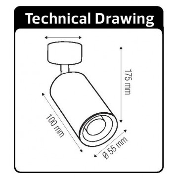 Spot lampa GU10 LOZAN bela