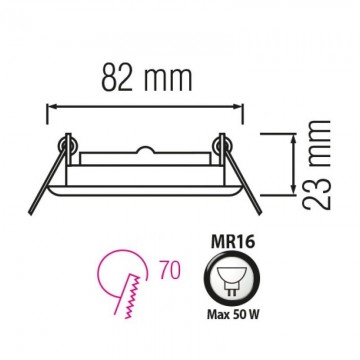 Rozetna usmeriva LAVANTA mat hrom