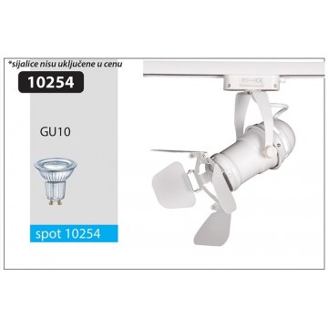 Šinski reflektor GU10 DOT beli