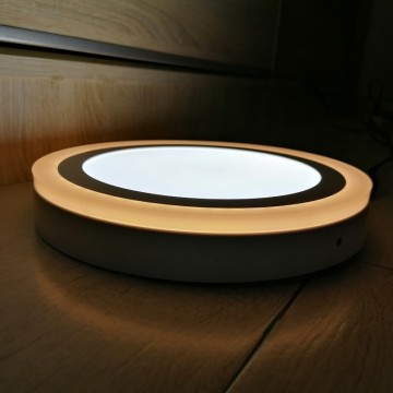 LED nadgradni panel 18W + 6W okrugli M18NO-D 3000K + 6500K